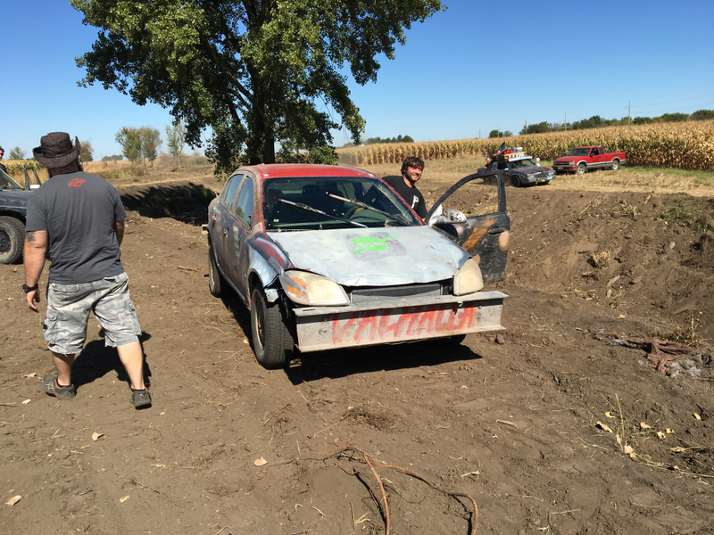 This guy had just successfully driver through that gigantic drainage ditch.